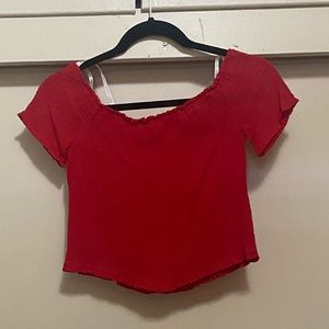 Red off the shoulder top from Forever 21 in size medium